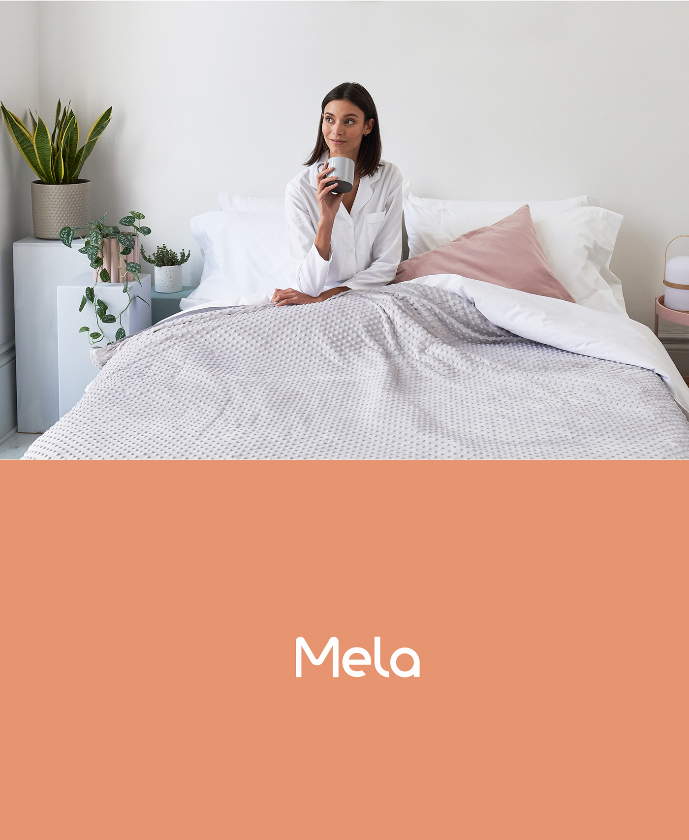 Mela weighted blankets branding on Behance