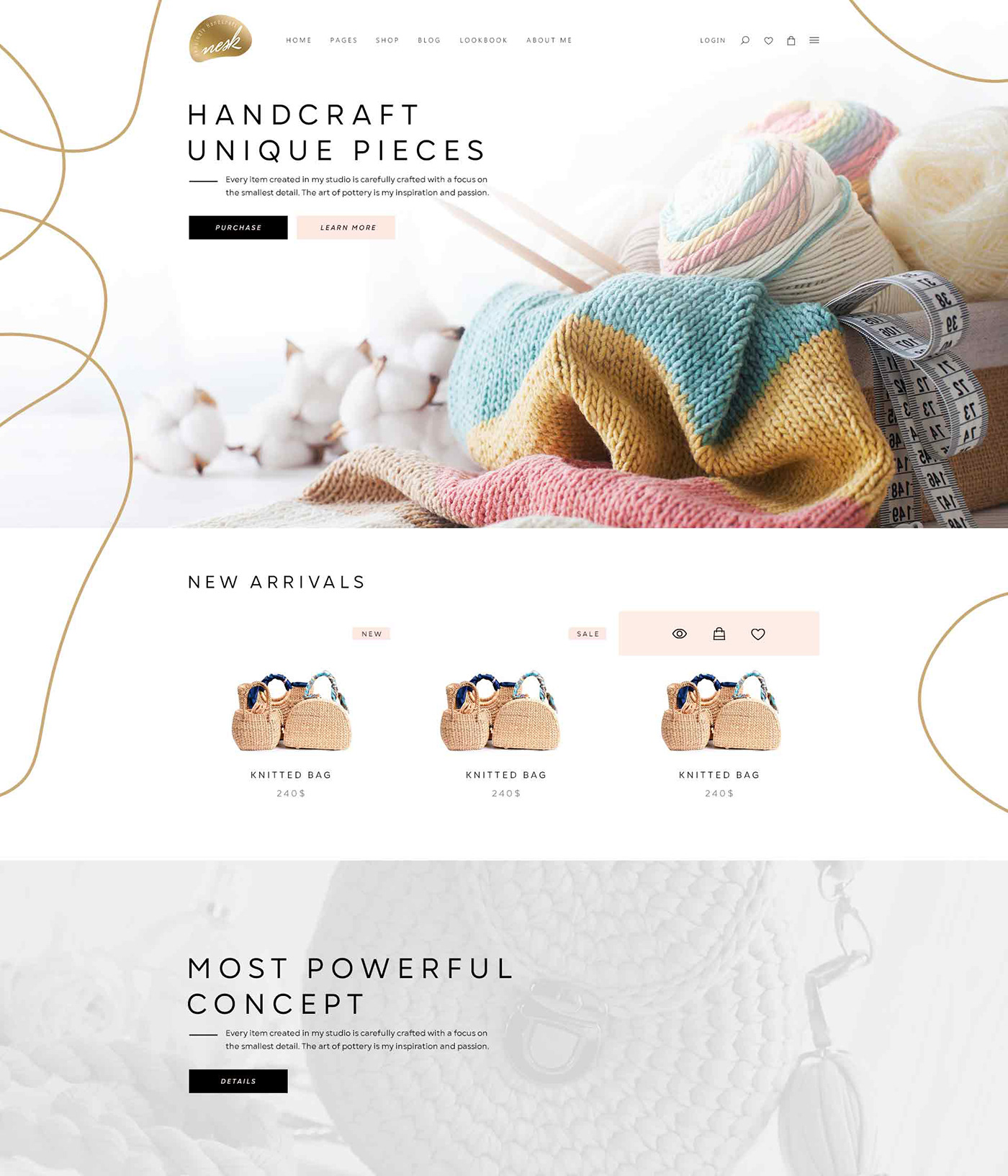 bead brand identity branding  handcraft logo knitting landing page Logo Design Web Design  Website