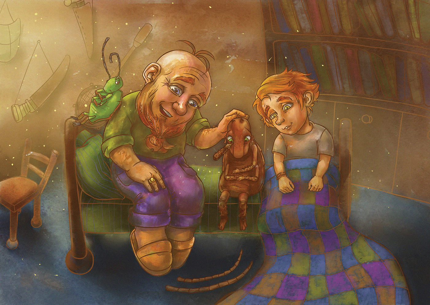 ILLUSTRATION  Character book children dwarf grome fairy tale