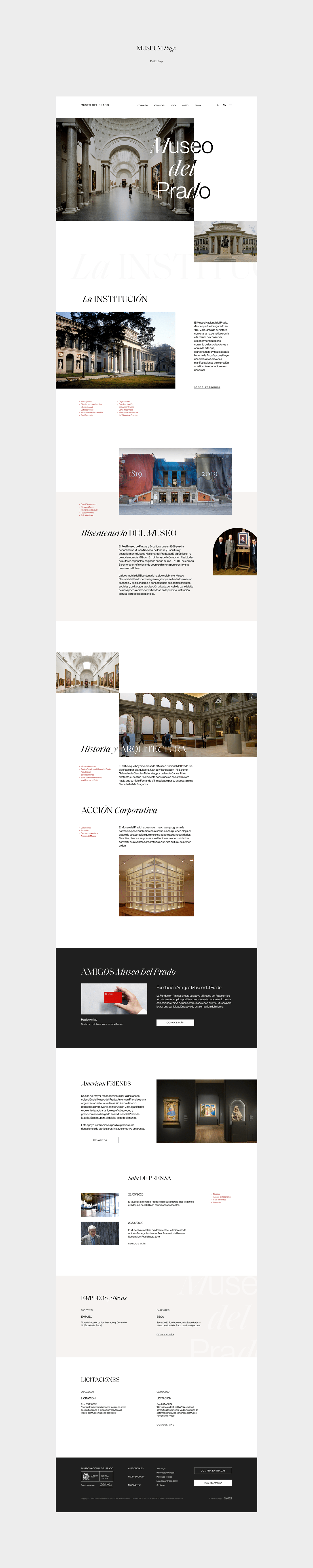 art Jerôme Bosch museum museum del prado Prado redesign site UI ux Web Design 