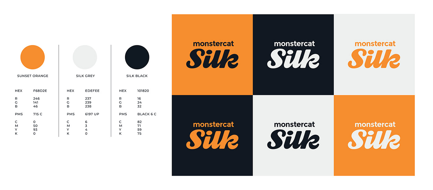 Color palette for Monstercat Silk designed by Jeremy Friend
