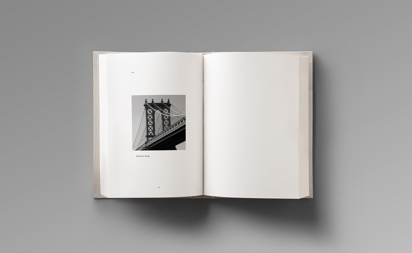 Adobe Portfolio book design New York gallery pictures book Travel editorial clean simple graphic print photo Layout new york city