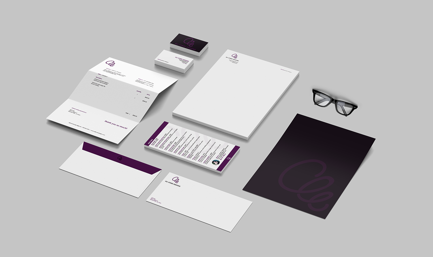 brand identity self logo letterhead business card envelope brand style guide Mockup graphic design 