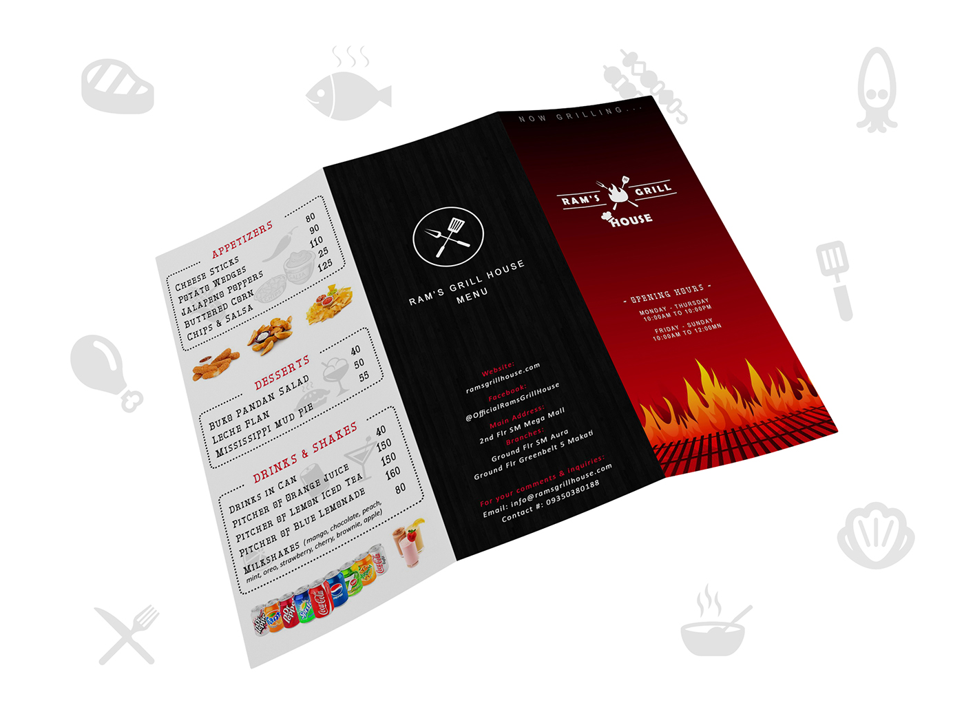 Menu Card graphic design  menu layout brochure