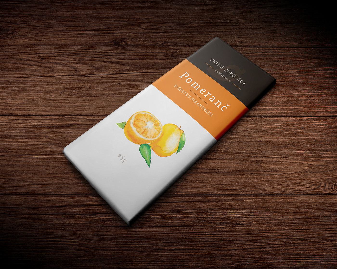 package design chocolate photoshop watercolor mint ginger orange banana