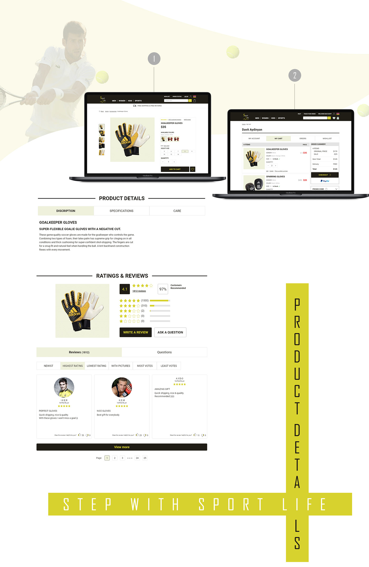 e-commercce UI/UX sport design Website life product user interface user experience football