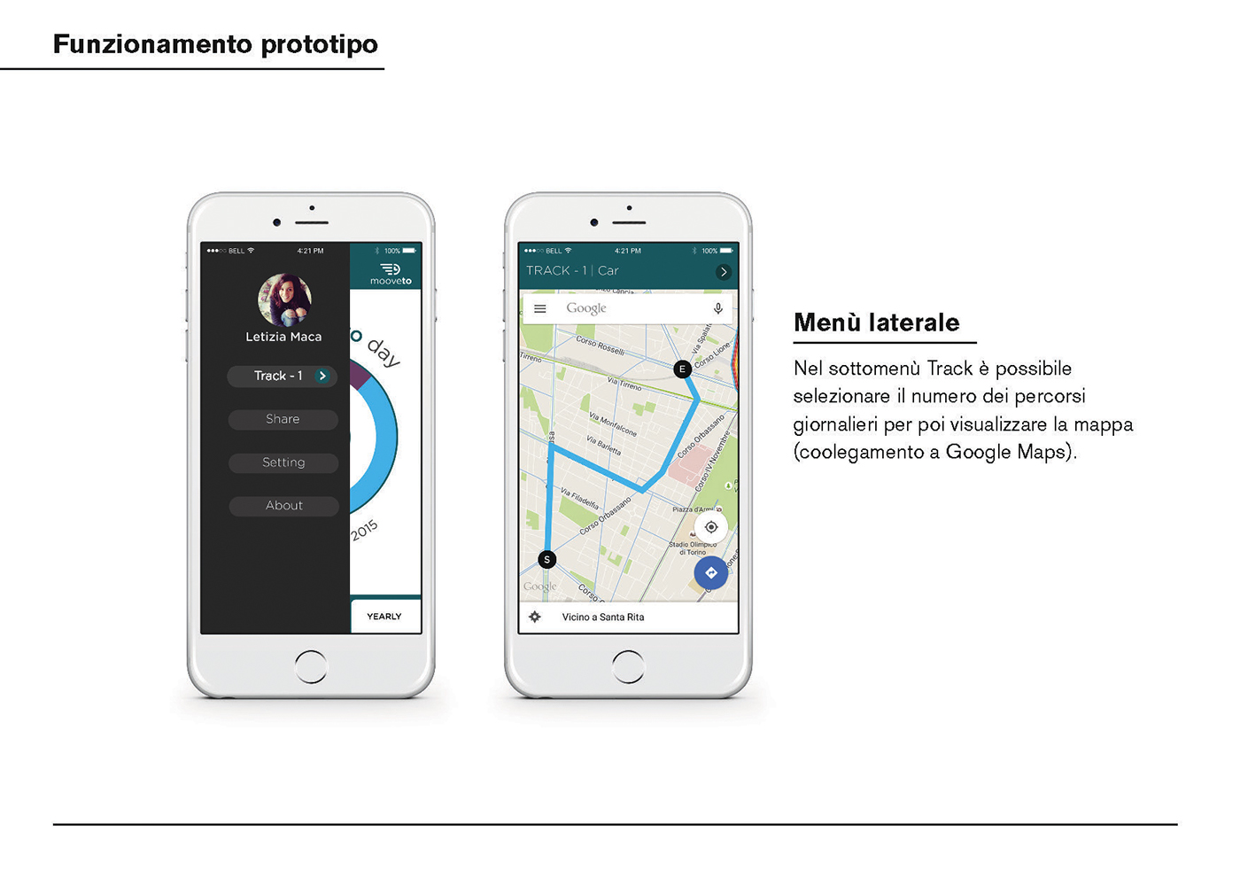 mezzi di trasporto spostamenti app applicazione smartphone quantifield self Interection Design  UI project app Market App appstore Google Play