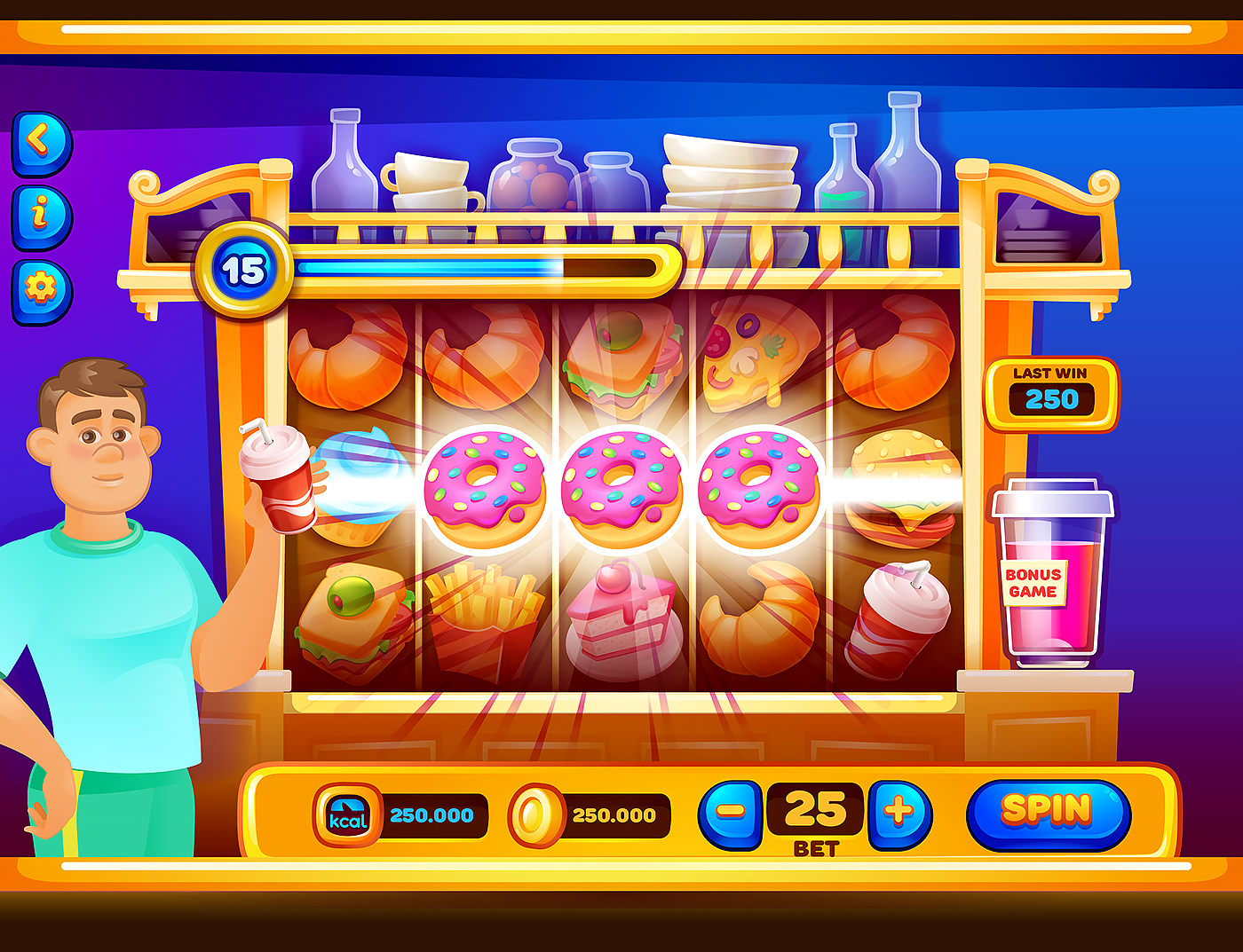 animation  art bingo cartoon casino game game design  game ui slot Unity 3d