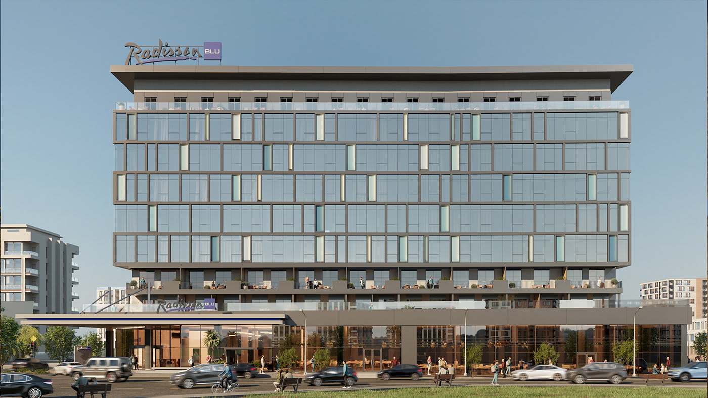 hotel Render visualization architecture exterior 3ds max archviz corona vray modern