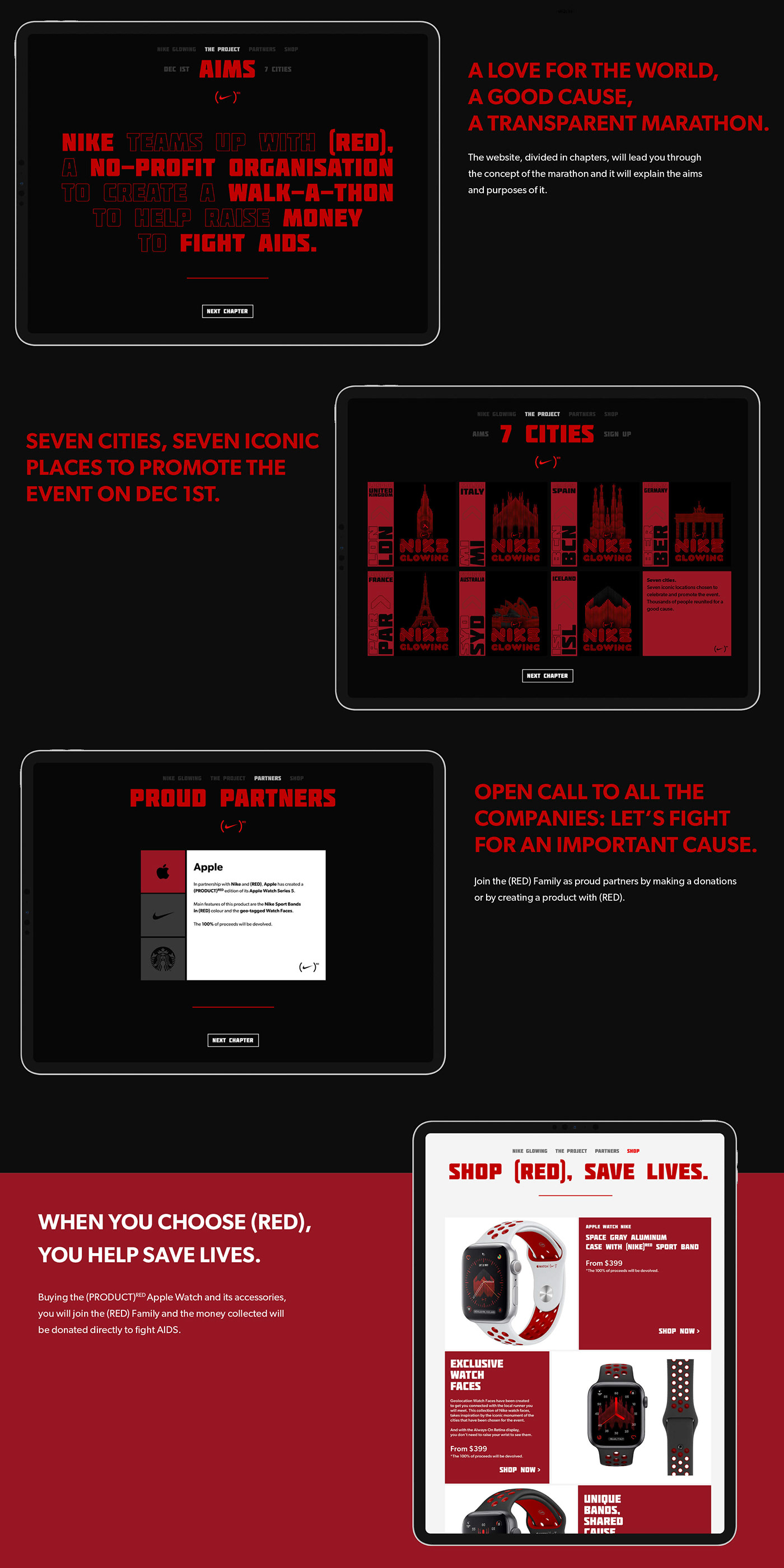 Nike Event run concept branding  corporate identity Project design UI