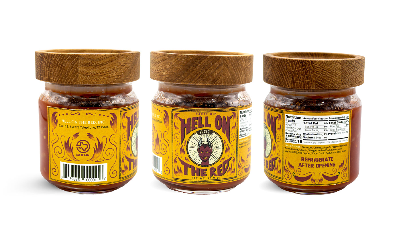 hell on the red jar Packaging redesign salsa