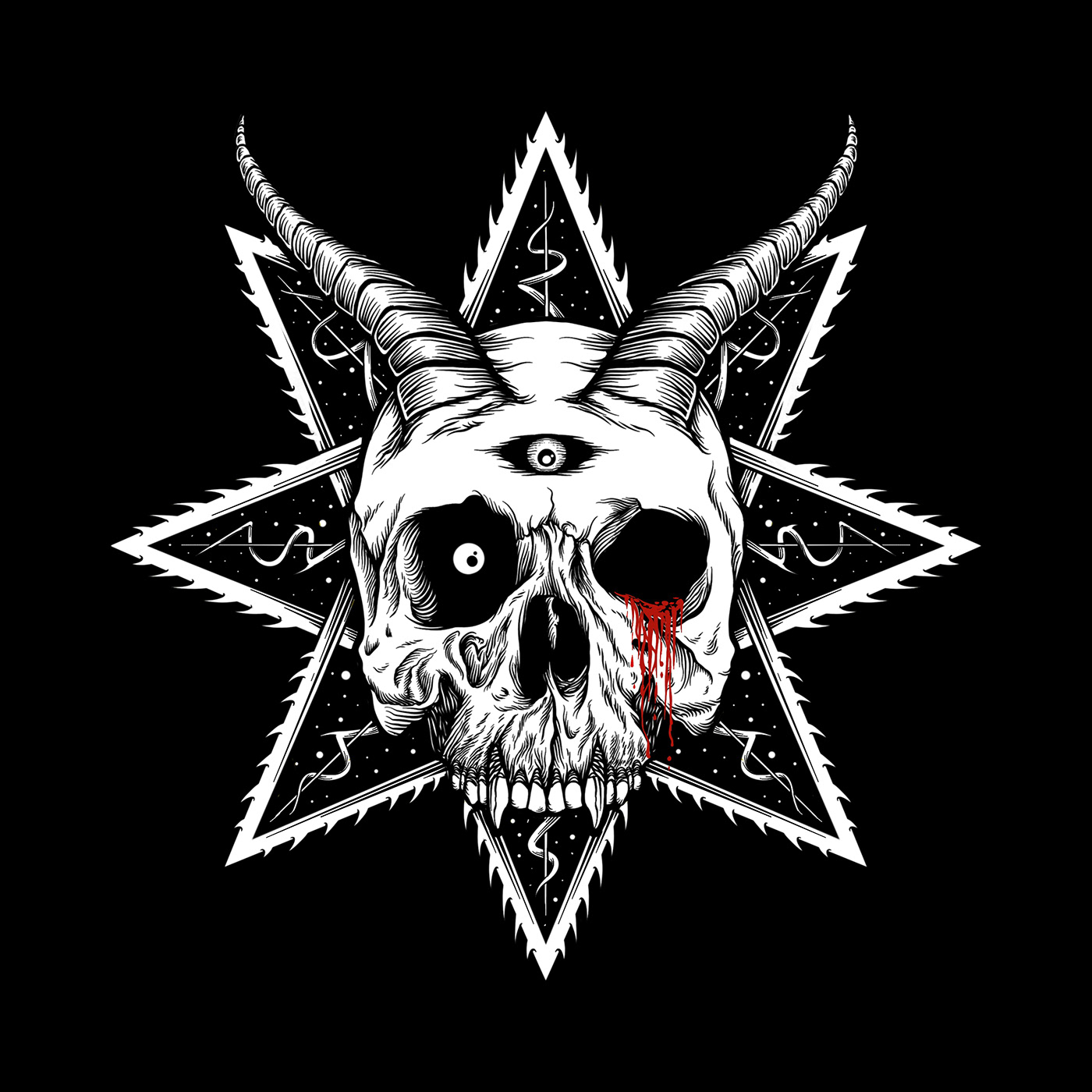 skull Digital Art  ILLUSTRATION  artwork Graphic Designer merchdesign apparel T-Shirt Design Clothing Deathmetal