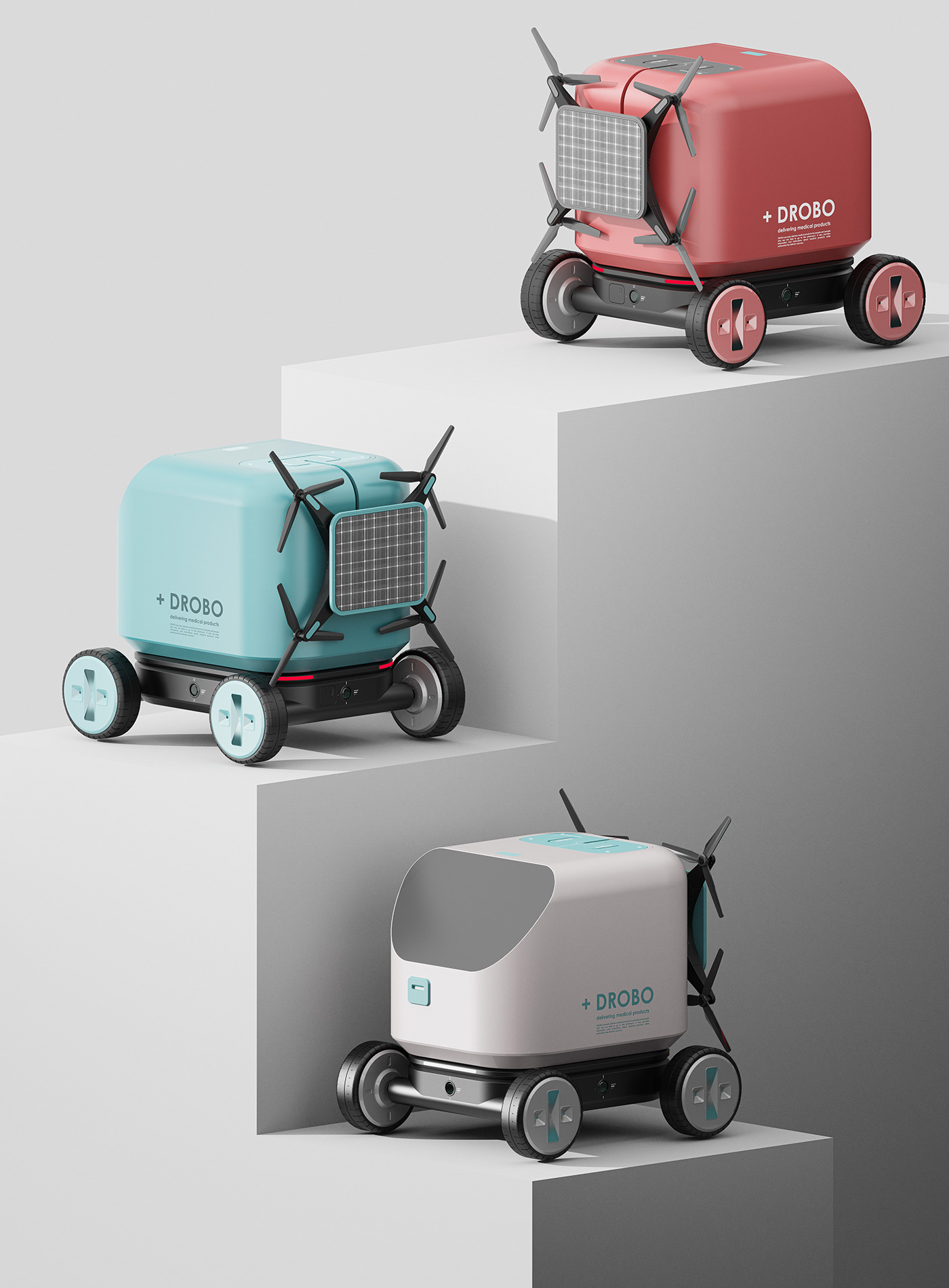 design industrial design  interaction product product design  Render delivery robot robots