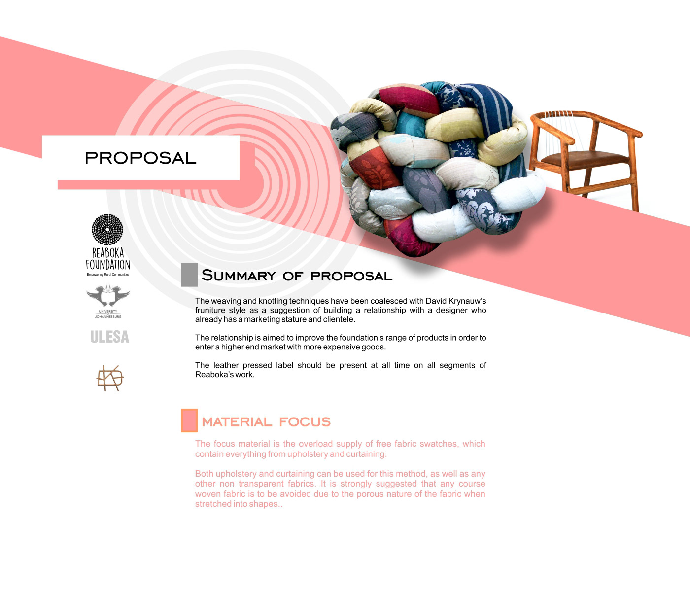 Community Engagement upholstery product design  industrial design  design south africa woodwork pillow Sustainability upcycling