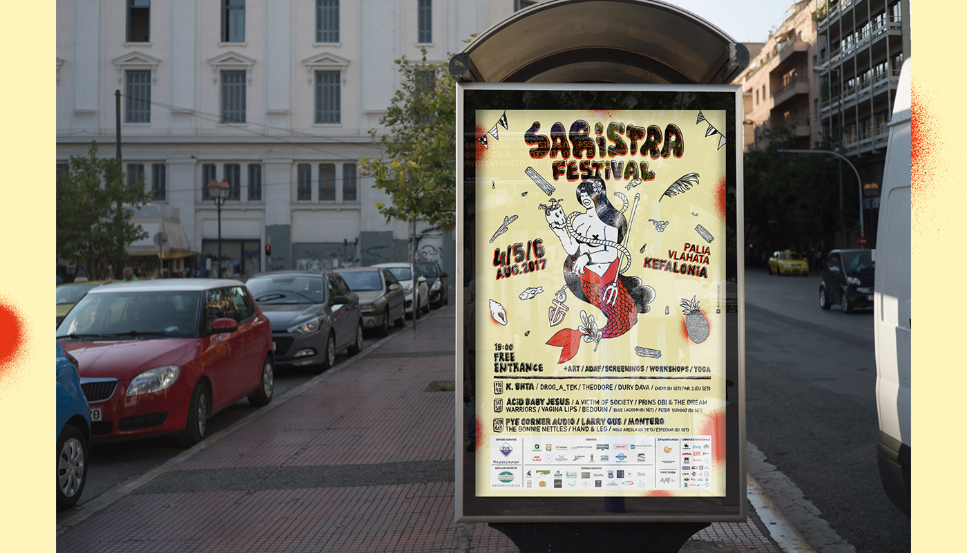greek ILLUSTRATION  Merch multicultural Music Fest saristra festival