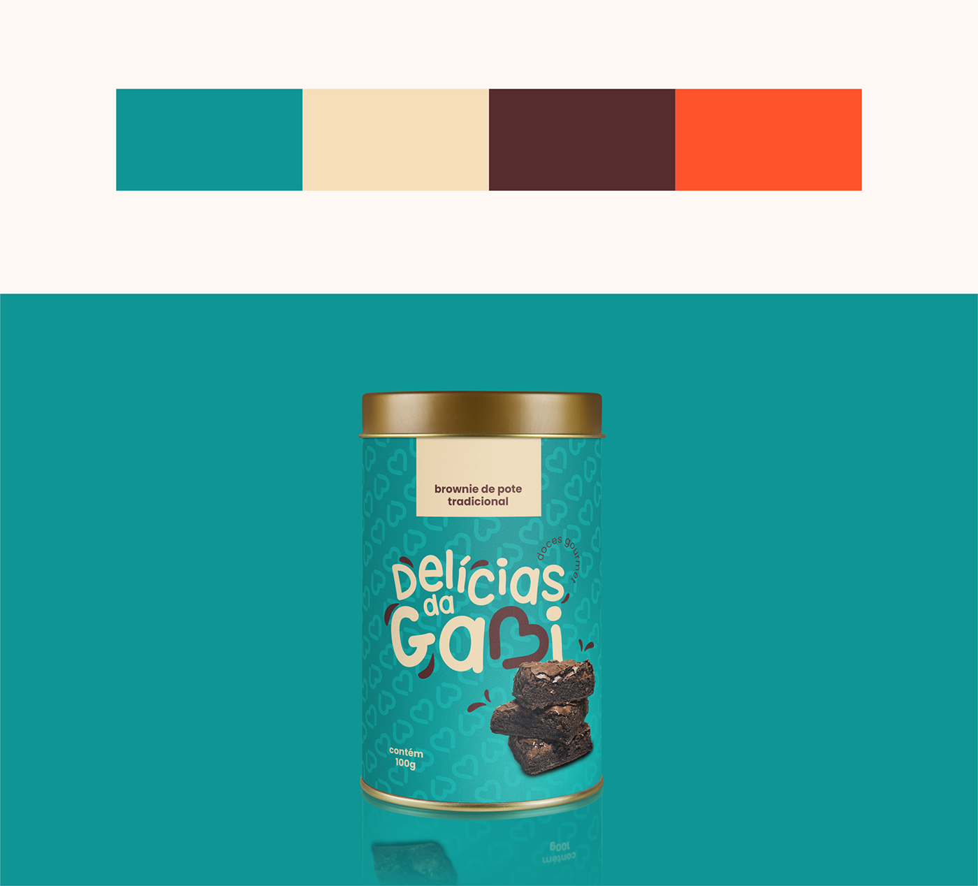 design doceria identidade visual logo marca brownie Brownieria chocolate Packaging