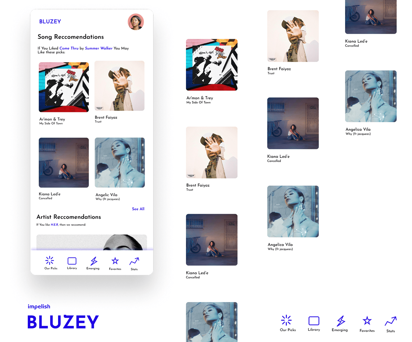 app design music app UI ux