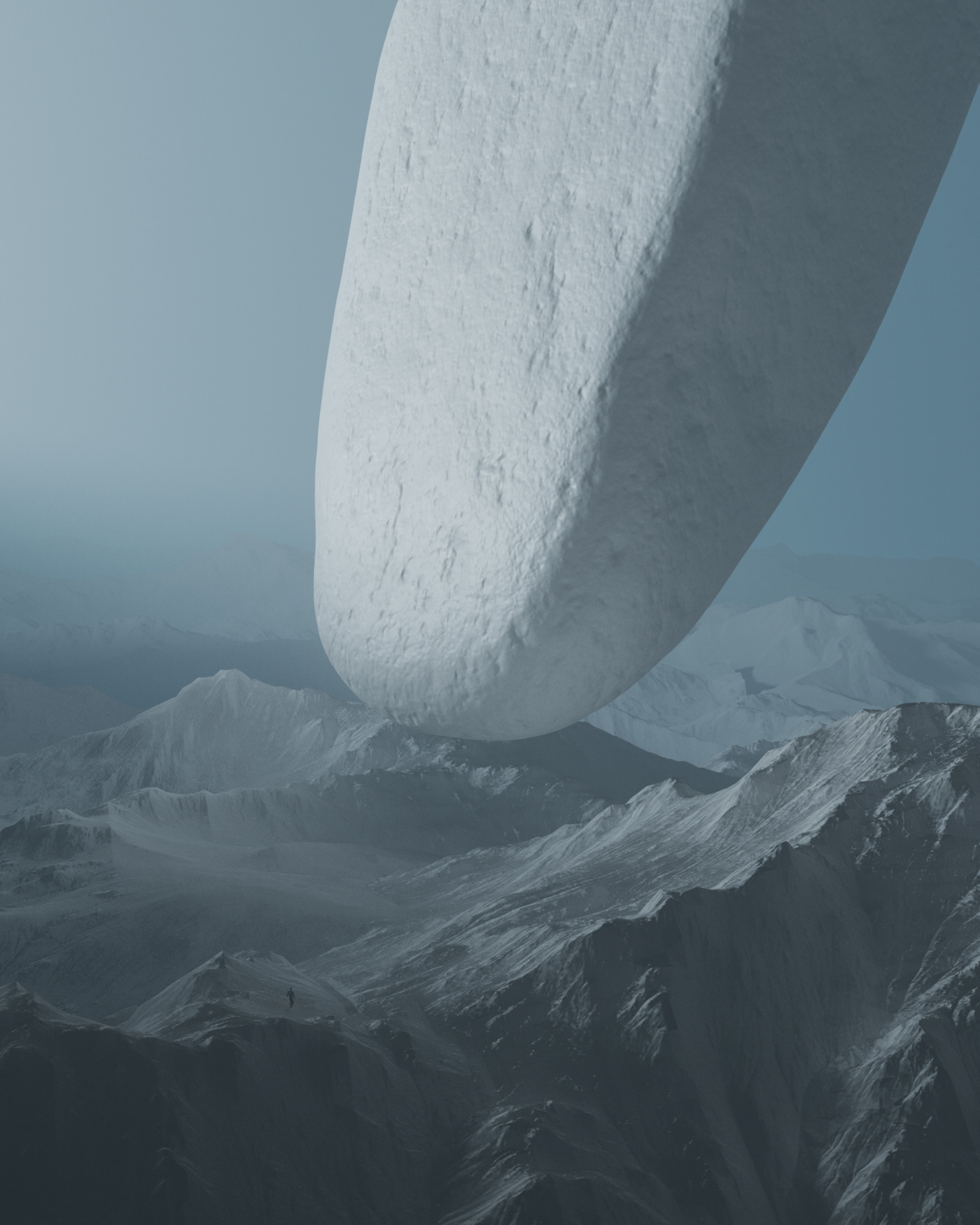 3D CGI concept art Digital Art  fantasy Landscape Maya mountains photoshop Render