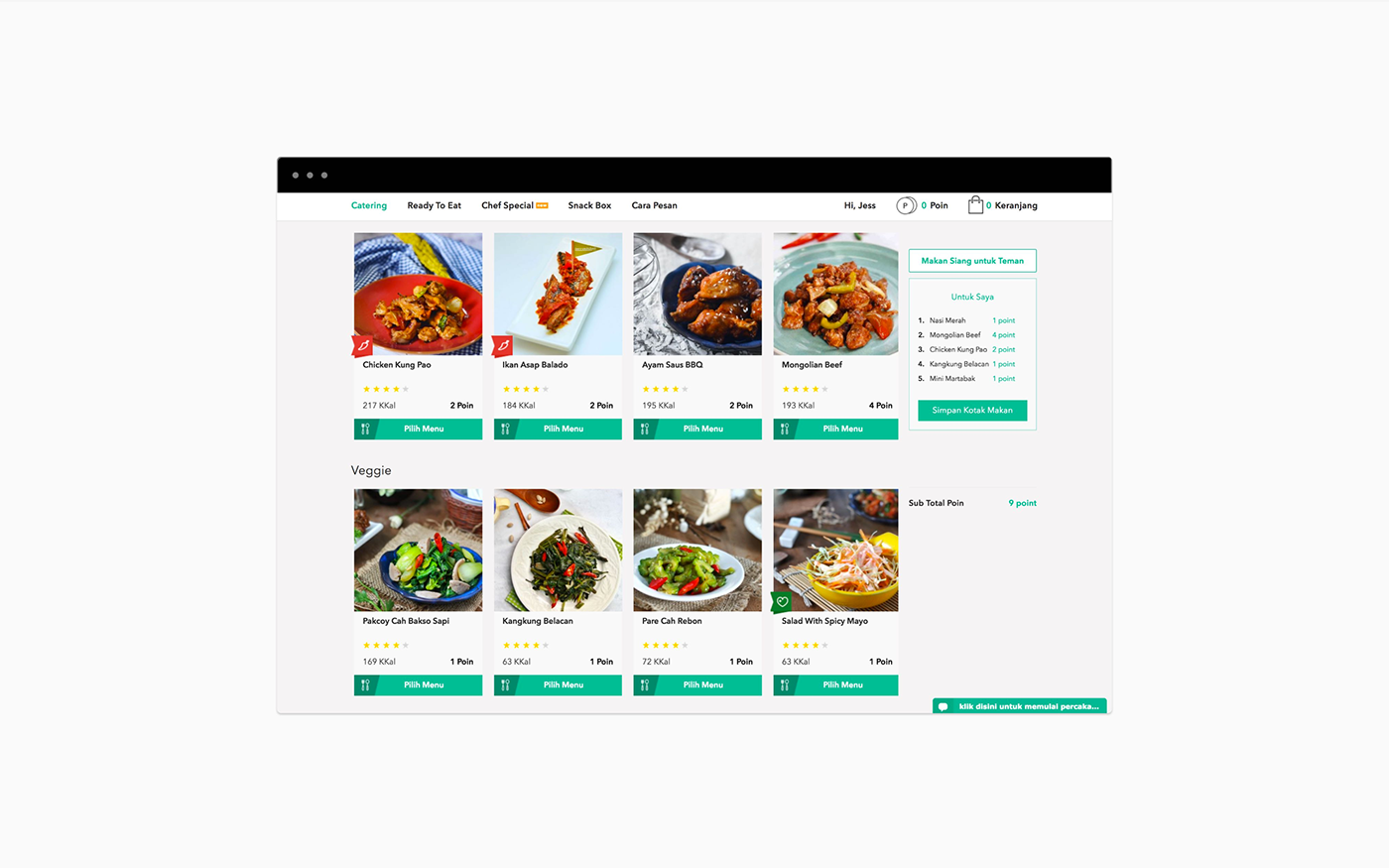 Food  catering Web Website Ecommerce store delivery simple clean healthy