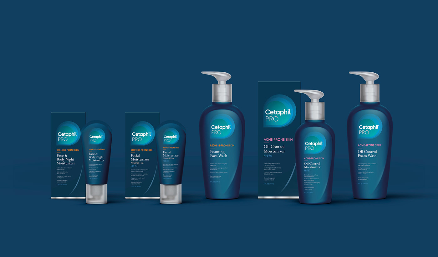 beauty branding  cetaphil cosmetics lawrence logo Logotype Packaging skin care visual identity
