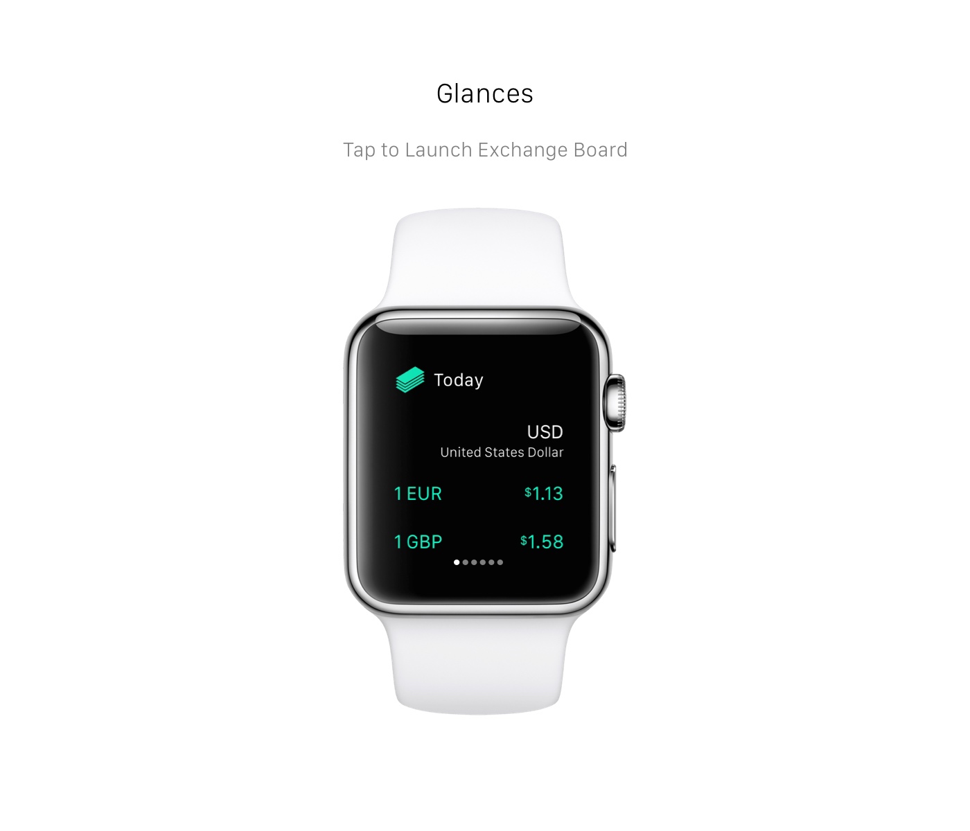ios app UI ux currency Converter clean minimal apple watch