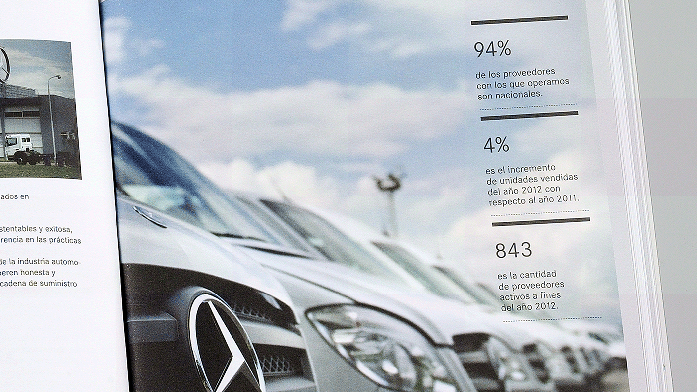 Photographic detail of the Mercedes-Benz Sustainability Report