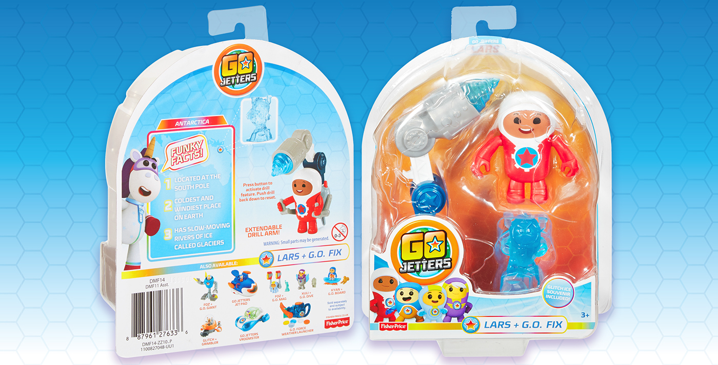 toy product Packaging structure mattel Fisher-Price Go Jetters Blister Figure Pack hexagon