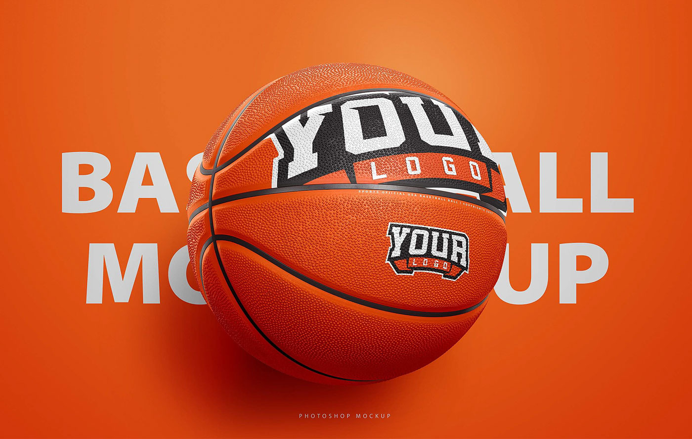 basketball Mockup template psd bball NBA basket ball sports march madness