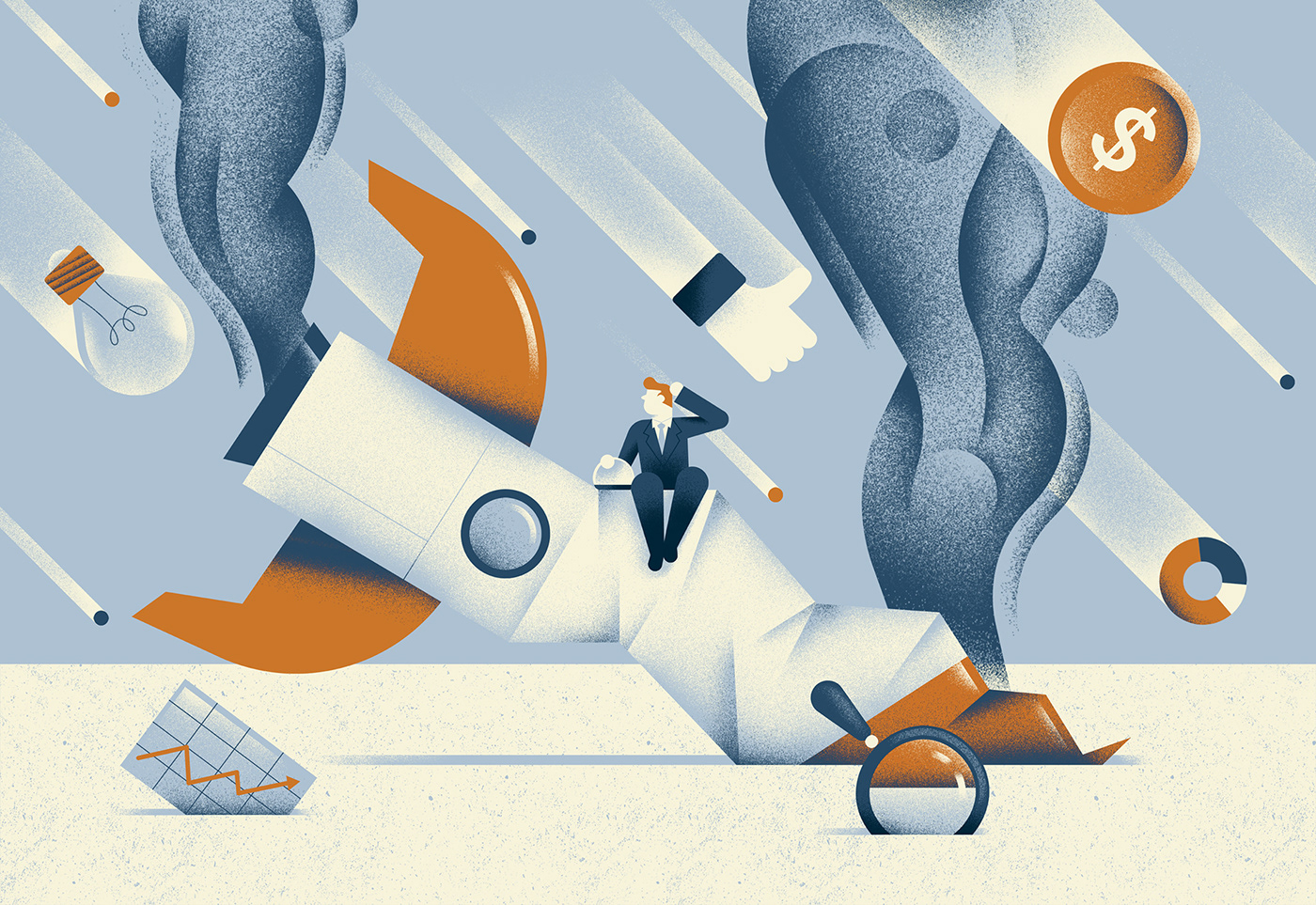 Editorial Illustration ILLUSTRATION  quartz website illustration news