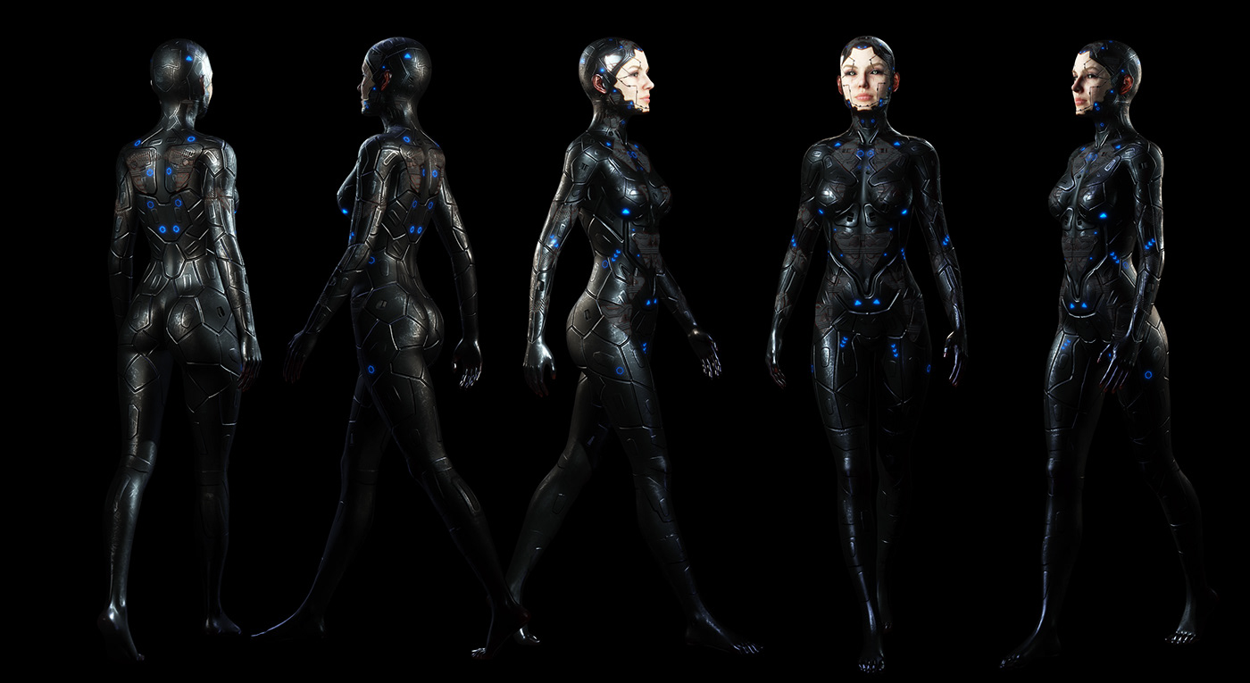 Unreal Engine 5 Render Unreal Engine 3D Cyberpunk Character design 