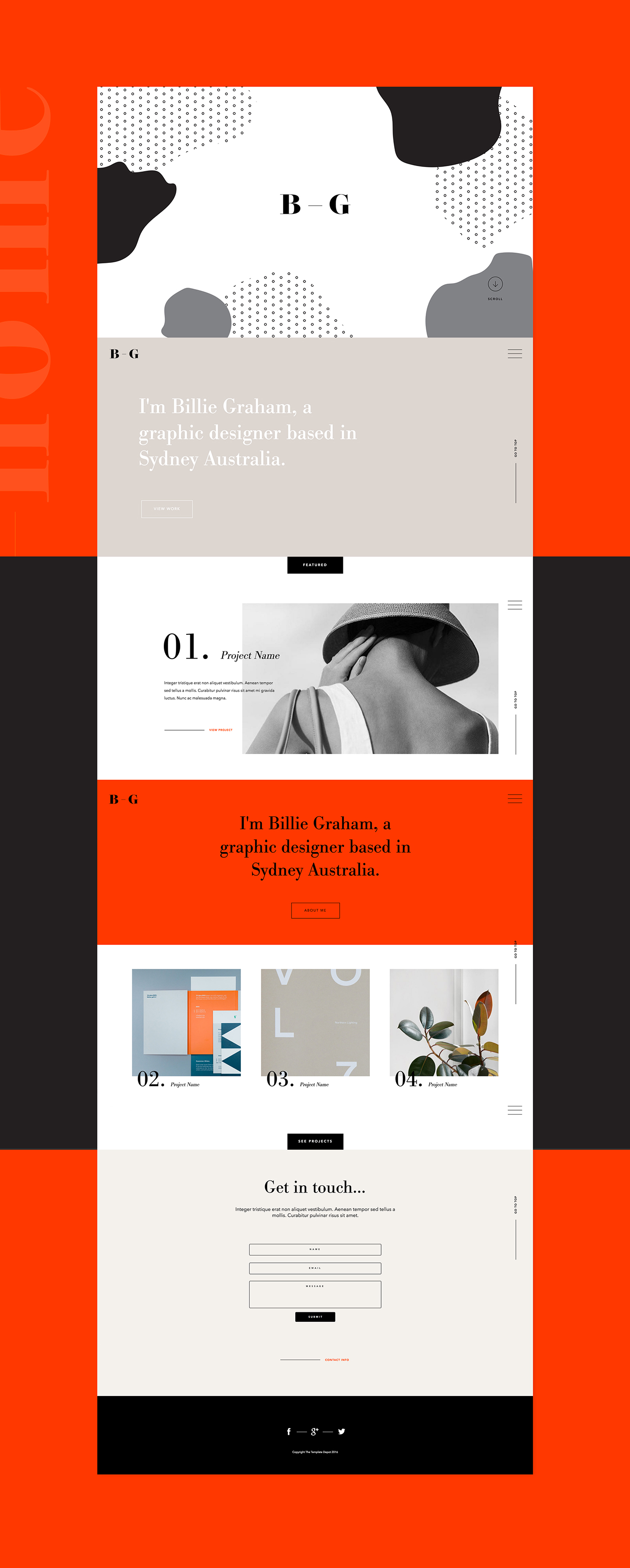 Web Design  Website Web Template modern website portfolio site template Layout Design