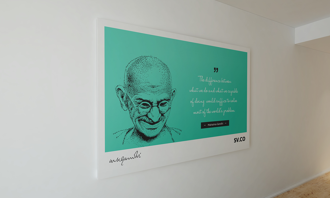 Mahatma Gandhi quote design post design Blog Blog Post designers Kochi India