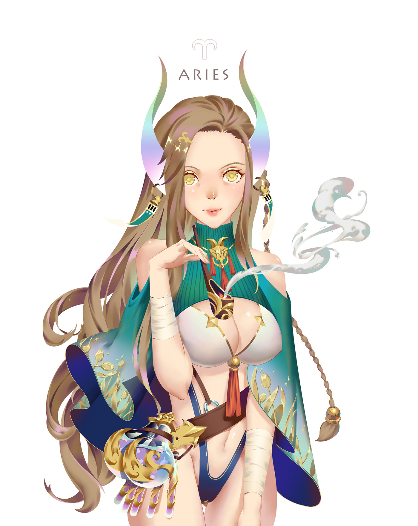 aries Character constellation girl graphic photoshop