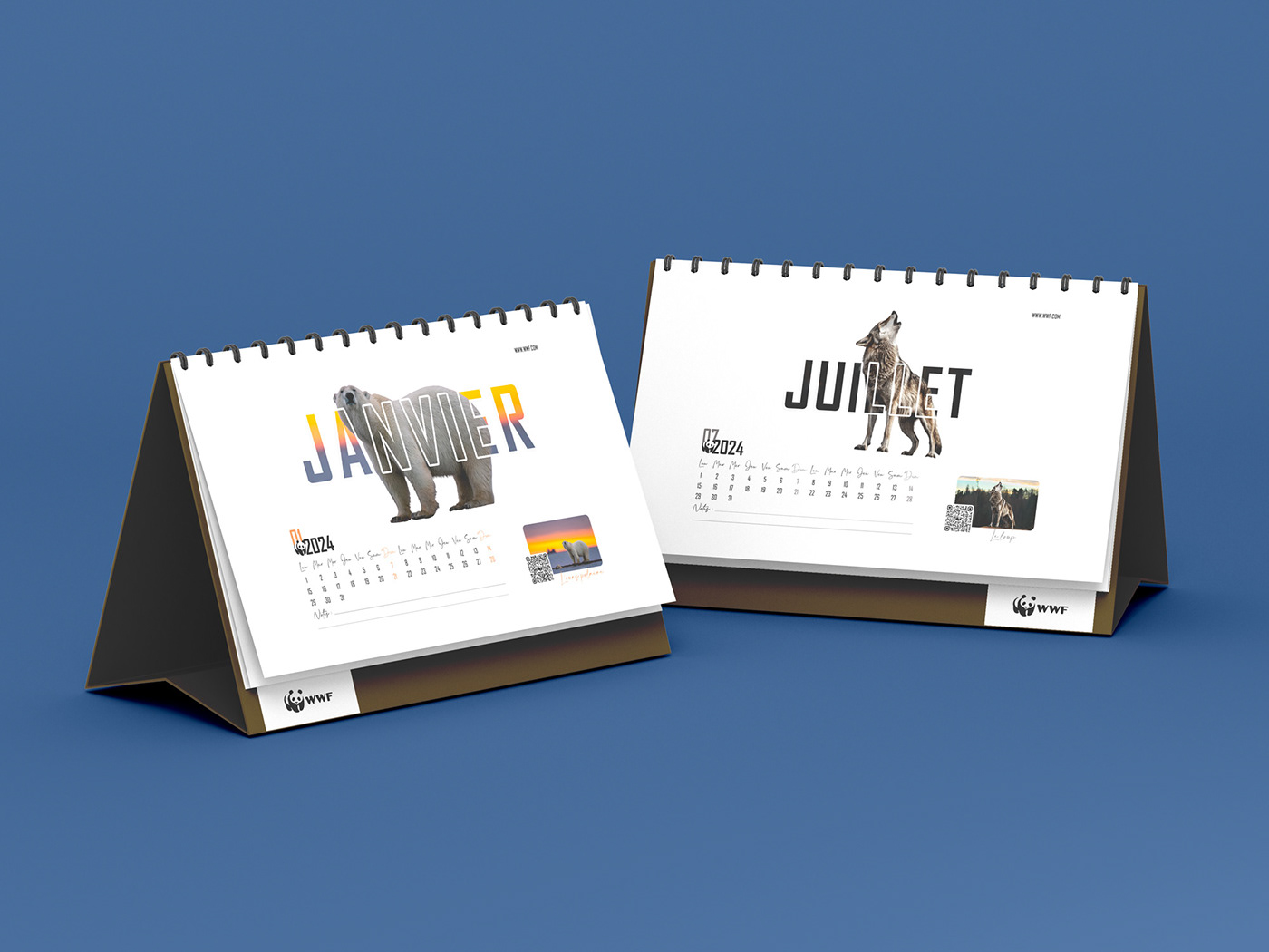 calendrier calendar print design WWF