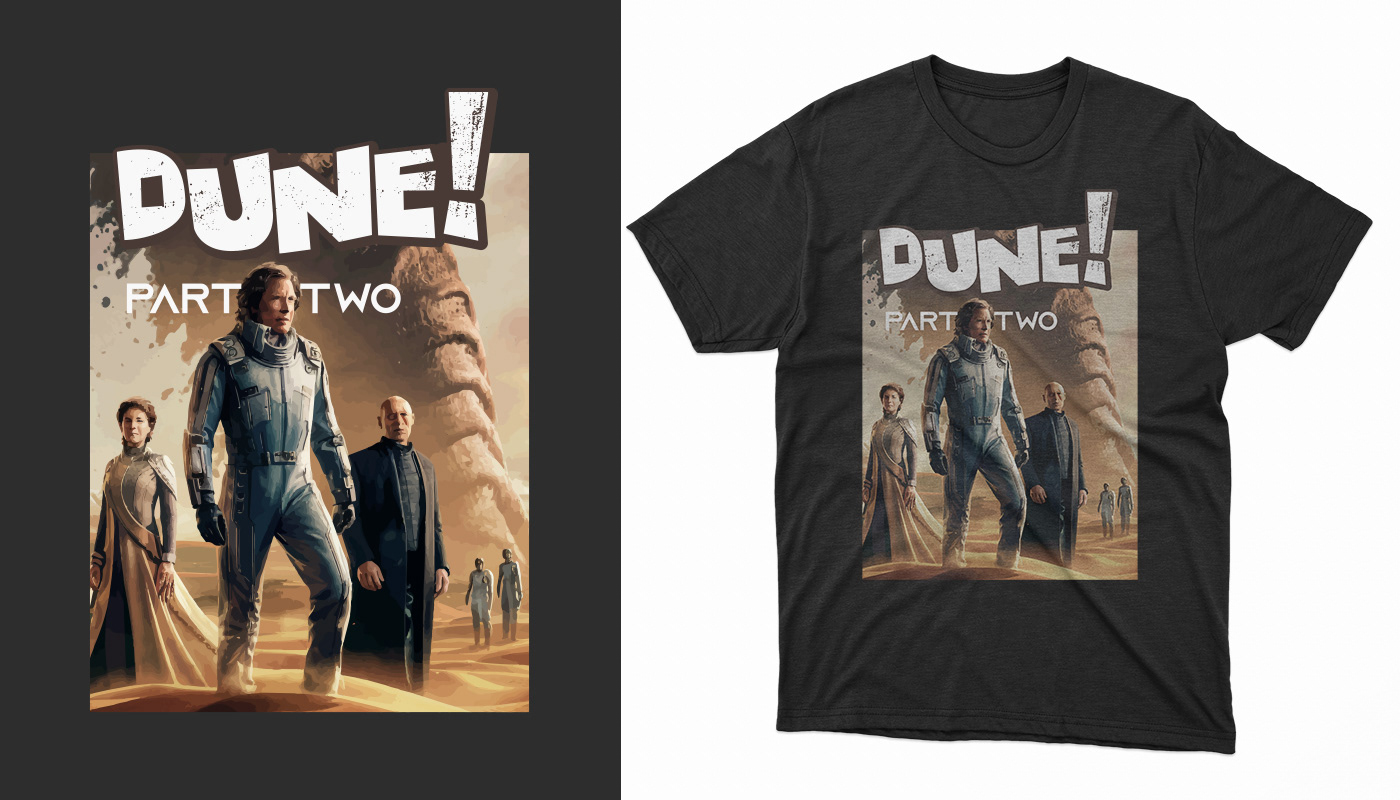 ACTIVE SHIRT t-shirt Tshirt Design movie poster Best Movie Editor Dune: Part Two movie tshirt design new movie tee usa movie viral movies