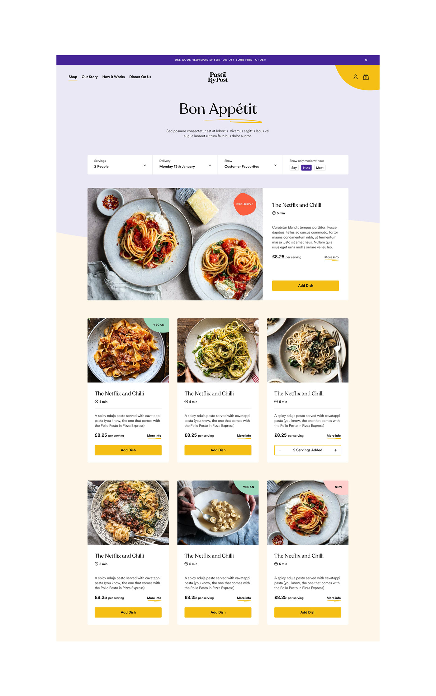 e-commerce Ecommerce Food  Pasta restaurant ux Web Design  Website
