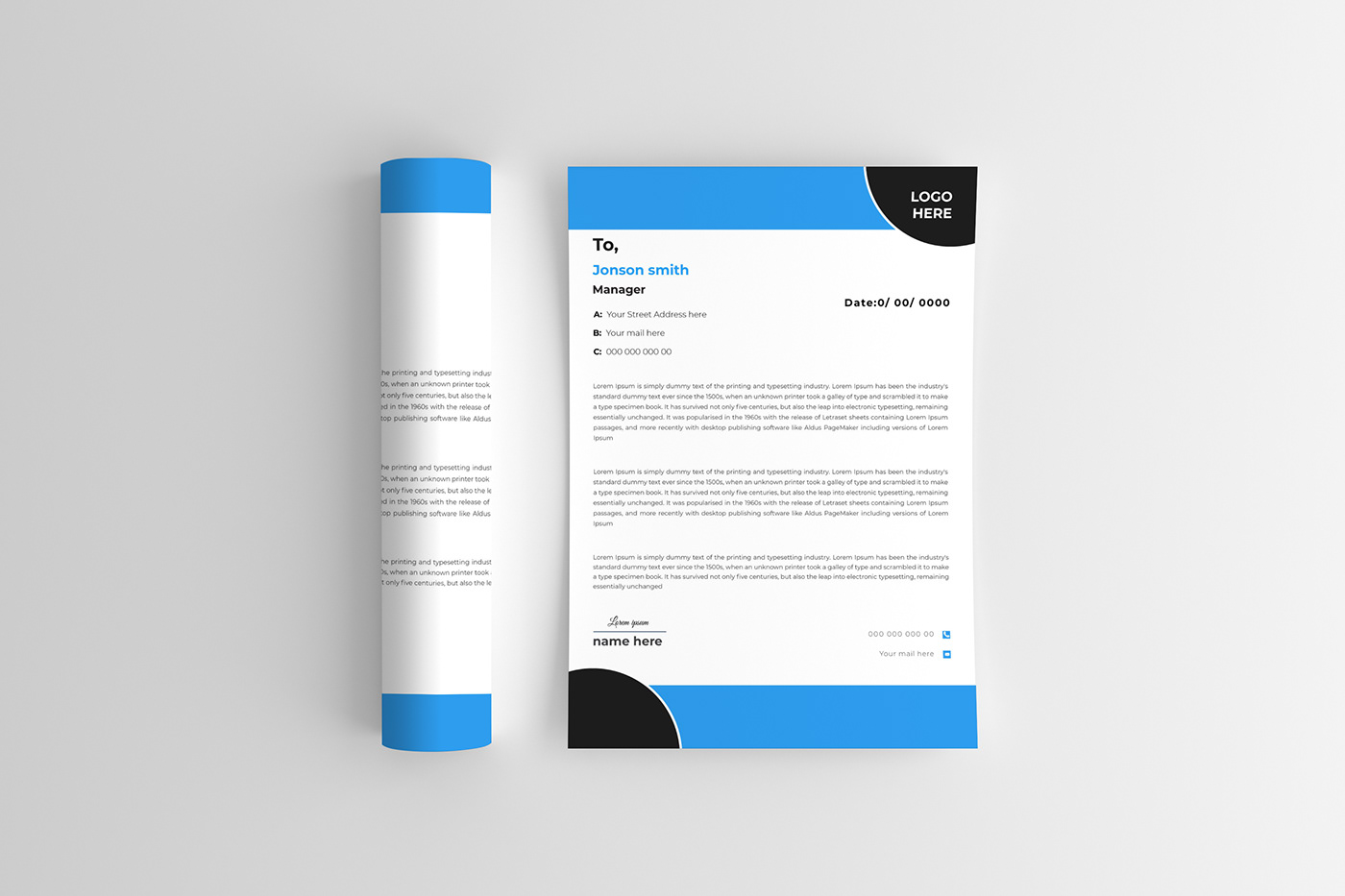 letterhead business card brand identity Graphic Designer design marketing   Advertising  template business corporate