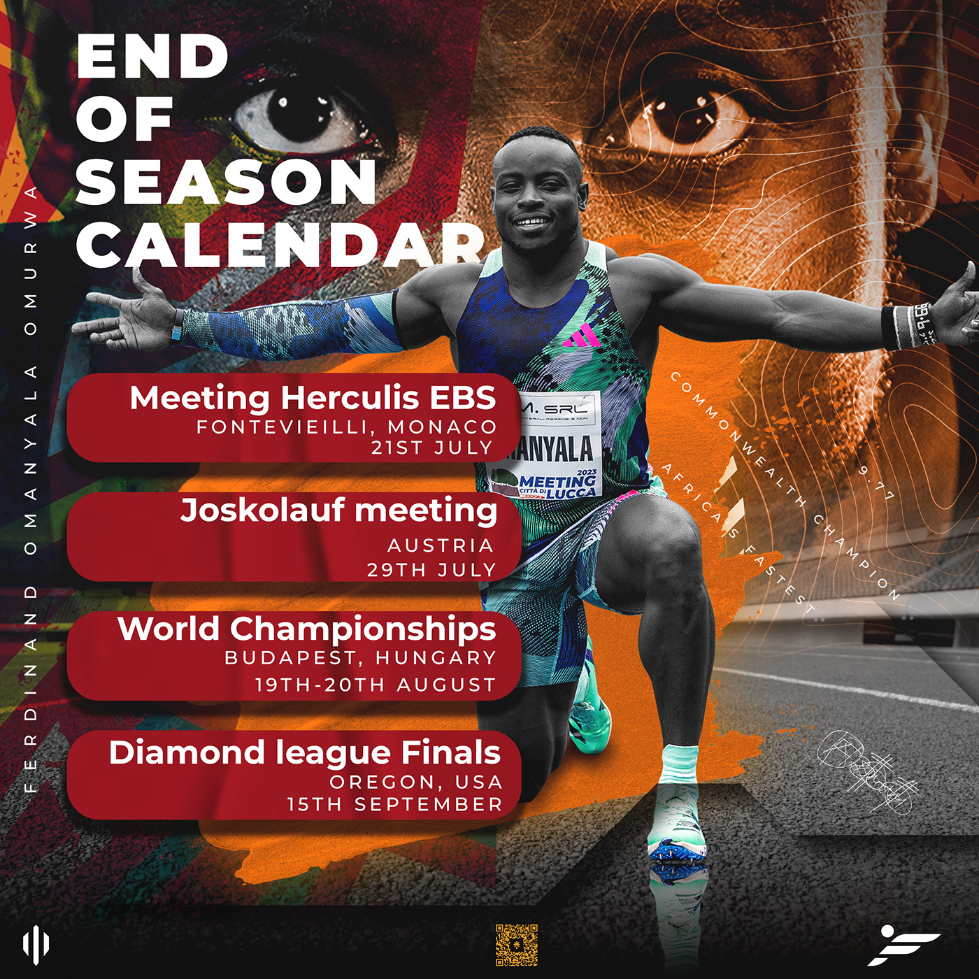 SportsDesign sportsposter graphicdesign posterdesign sports Advertising  designer Omanyala