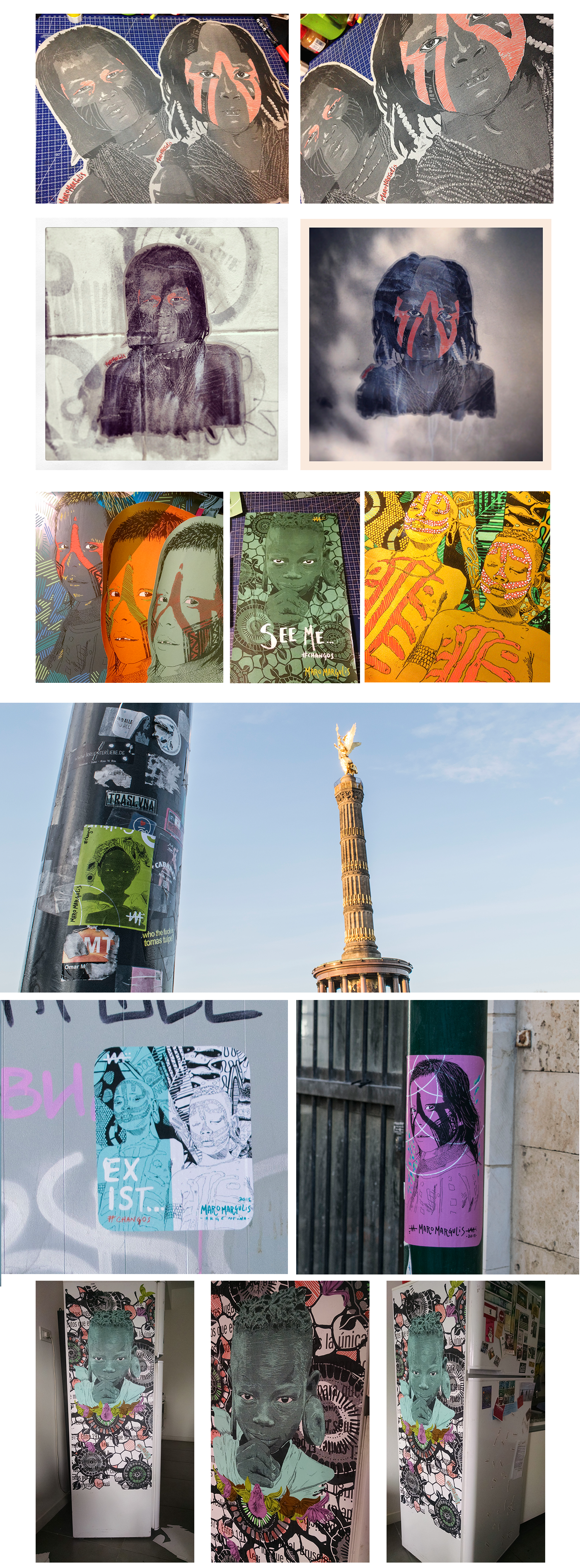 Changos   streetart pegatinas stickers urban art Maro Margulis berlinstreetart berlin barcelona buenos aires