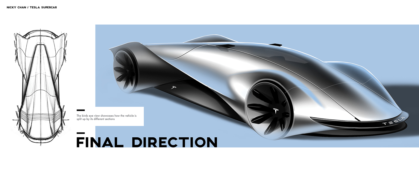 tesla car design industrial design  sketch supercar