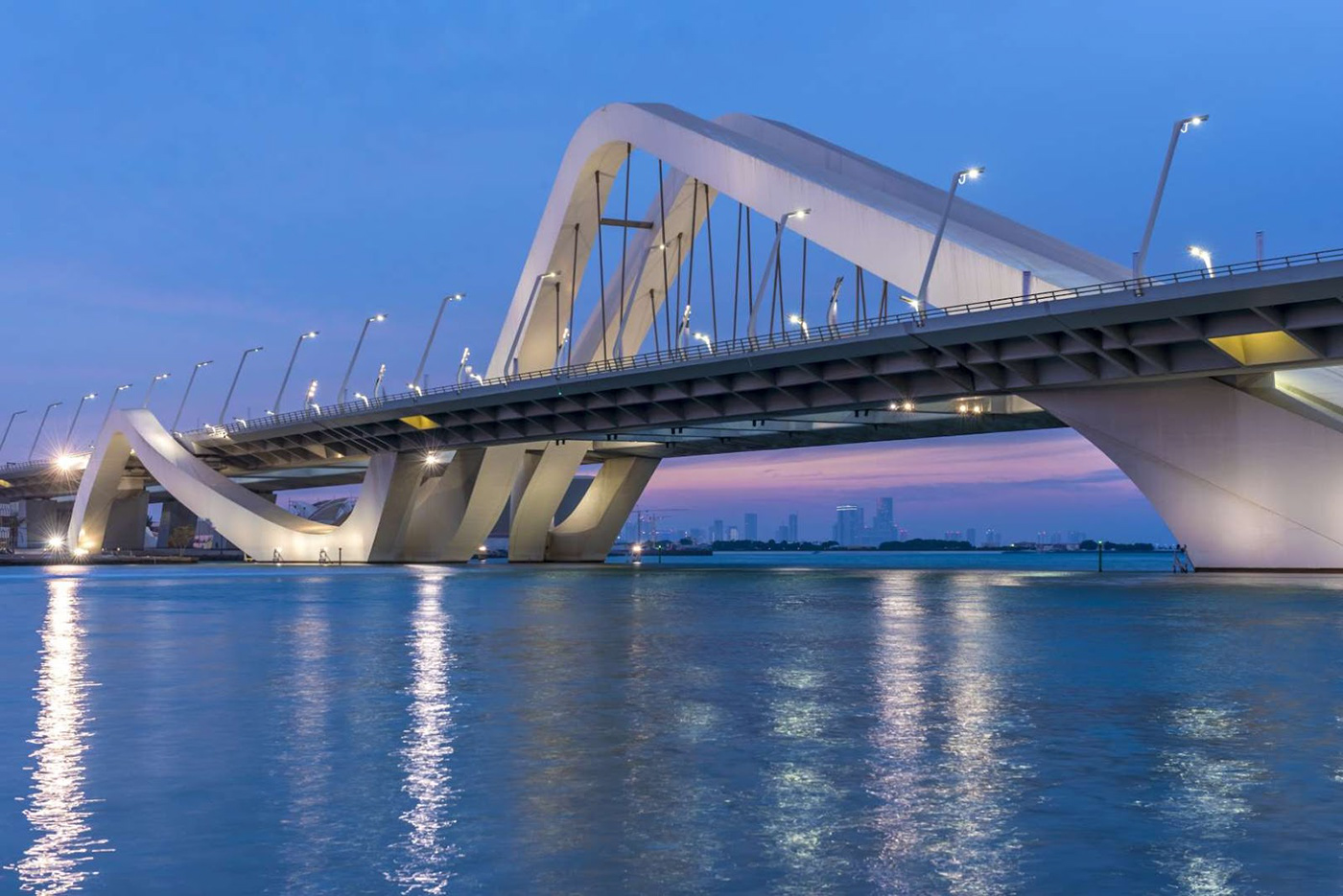 Graceful Archways: The Magnificence of the Sheikh Zayed Bridge.