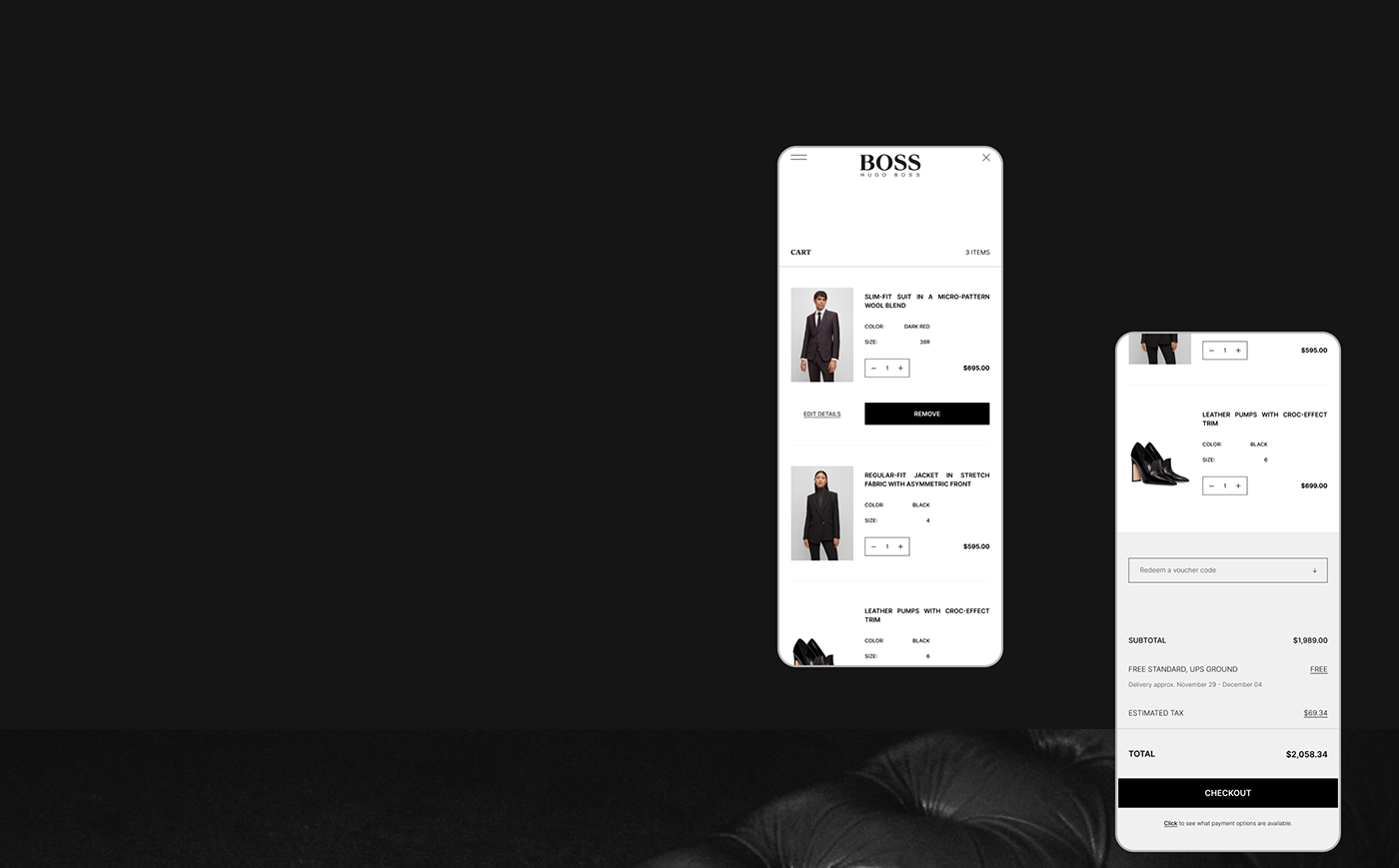 Hugo boss UI/UX Website user interface Web Design  redesign Brand Design Fashion  fashion design Website Design