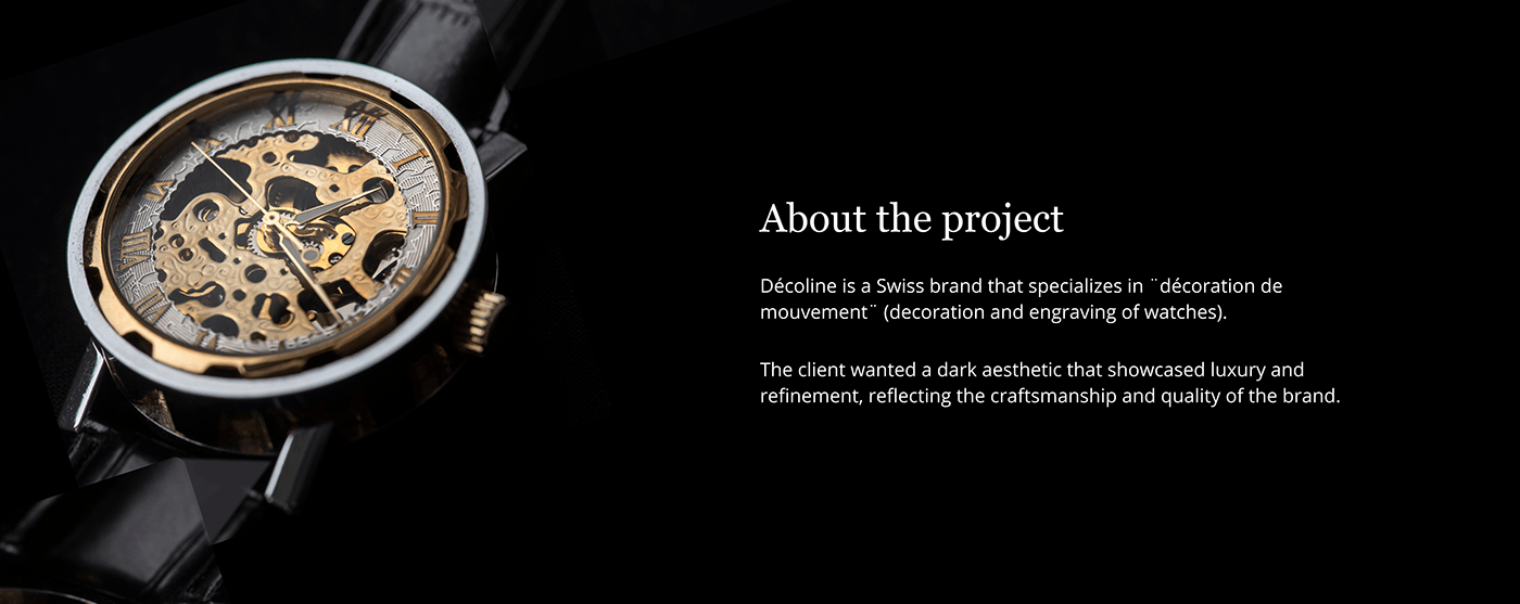 black concept dark e-commerce minimal ui design ux watch Web Website