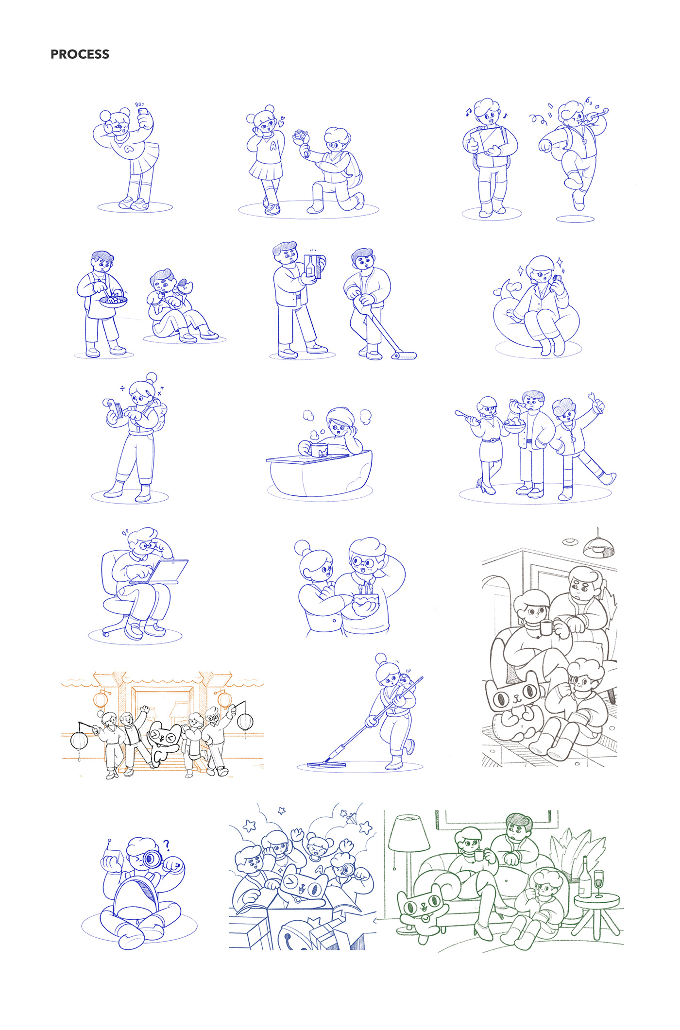 2D 3D alibaba branding  Character Emoticon Grabit Guide tmall 캐릭터