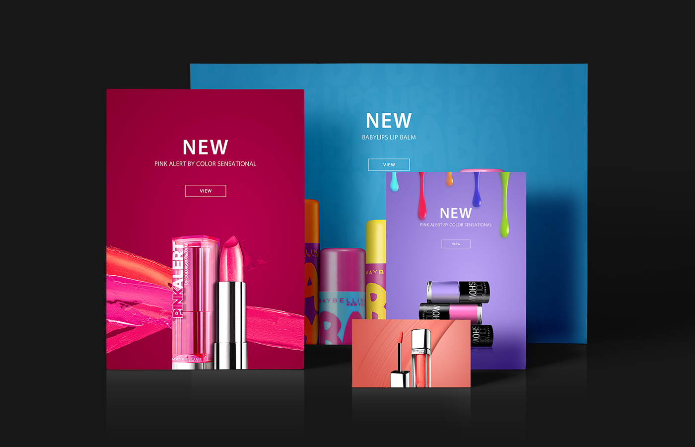 Maybelline brand Cosmetic Loreal UI ux web site Promotion design cosmetics