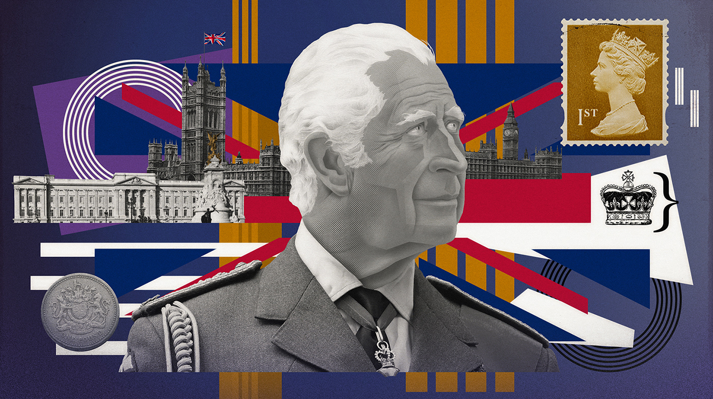 britain british collage coronation King Charles London monarchy UK United Kingdom