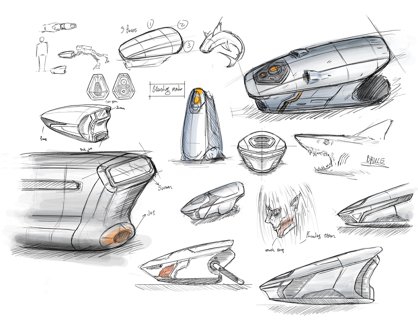 concept design industrial design  product design  transportation underwater vehicle Vehicle Design
