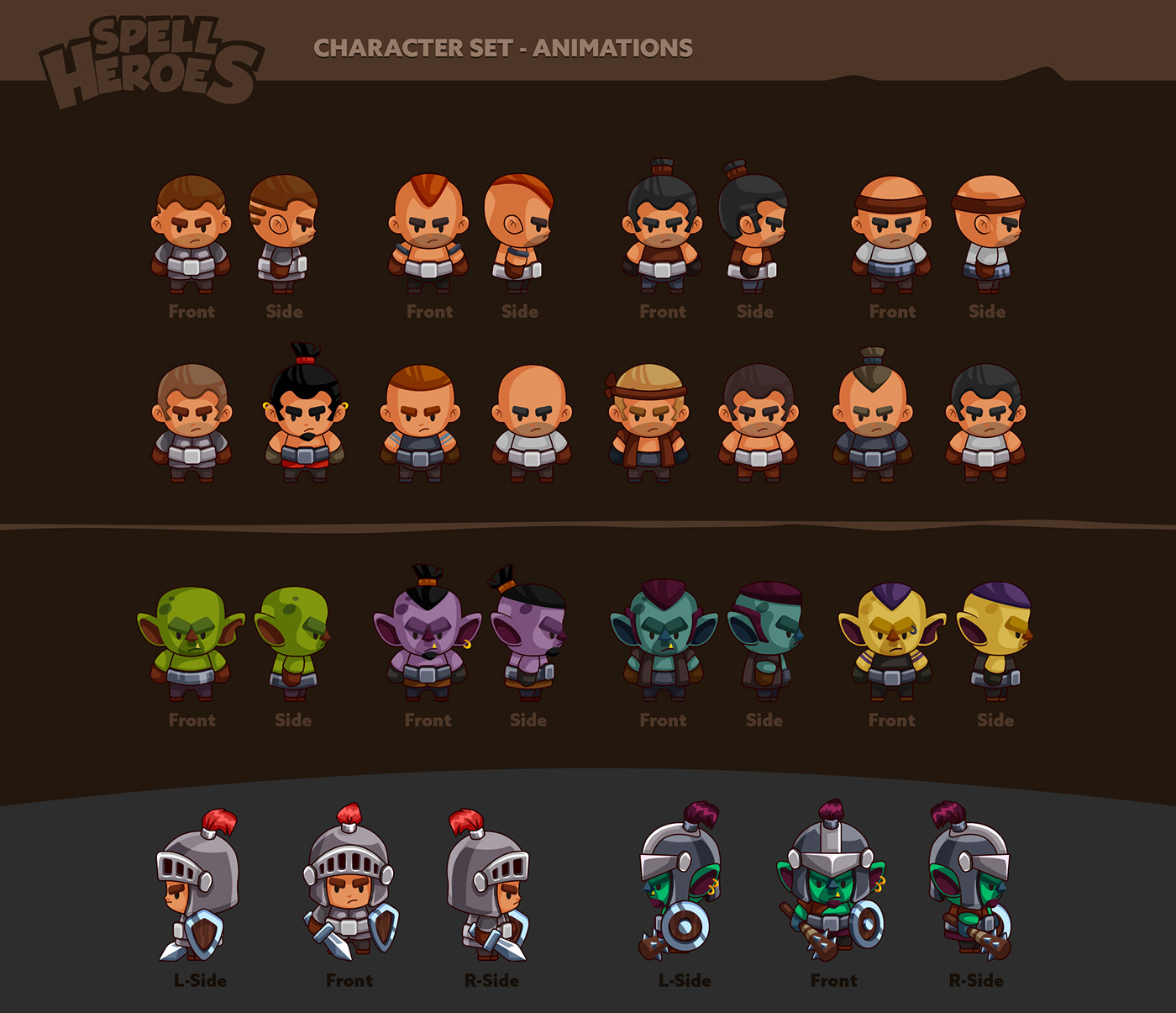 spellheroes GUI mobilegame towerdefense 2D animation  casual game Character design  conceptart gameart