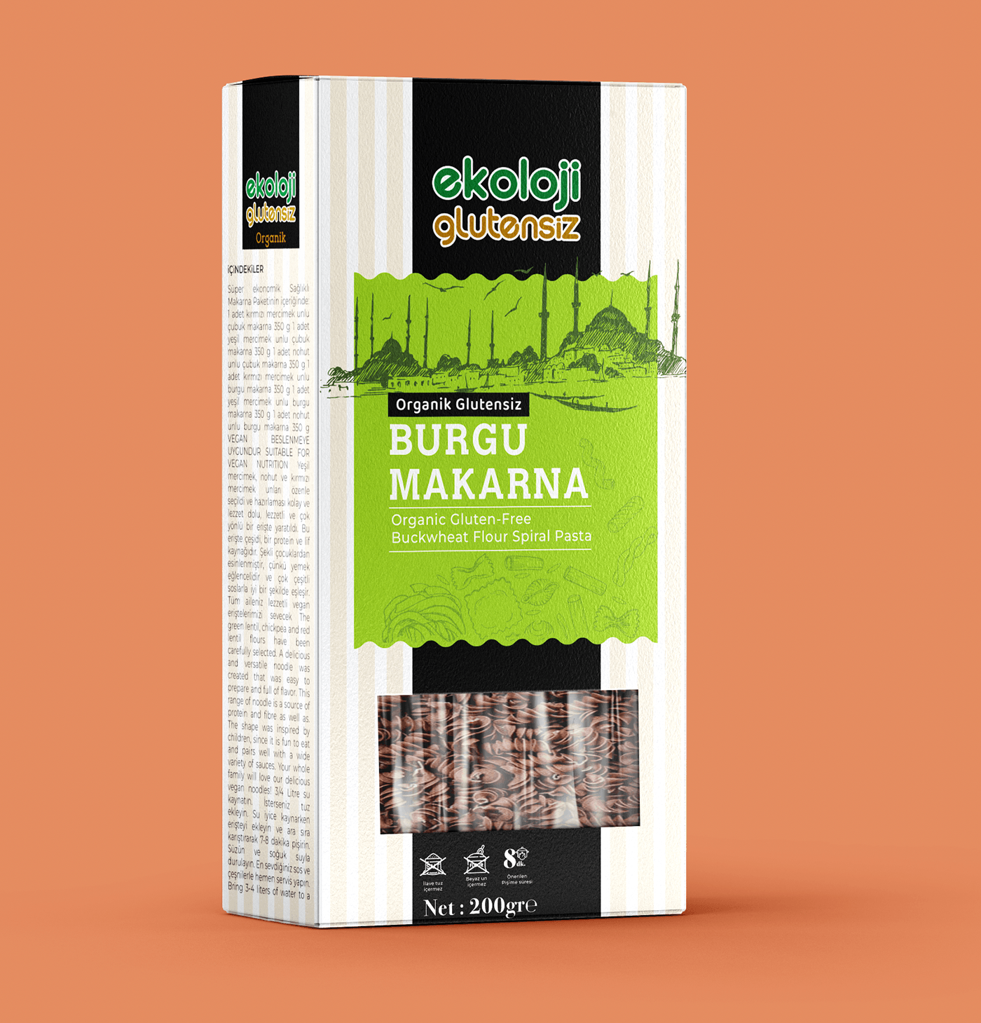 organic glutenfree makarna Pasta Food  design packaging design Glutensiz Organik