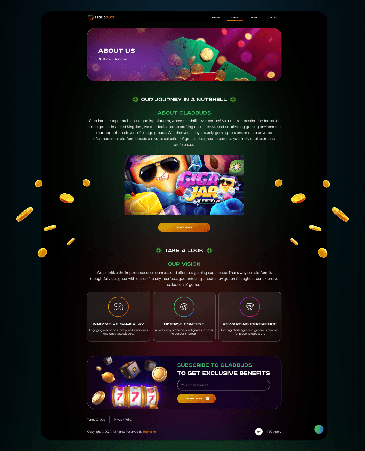 design slot game ui design Web Website Design Figma Web Design  Website gambling
